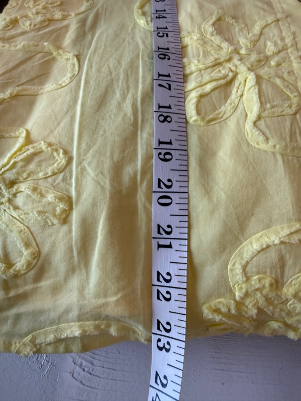 JODIFL Lemon Yellow Ruffle Neck Embroidered Button-Front Blouse - Picture 5 of 5